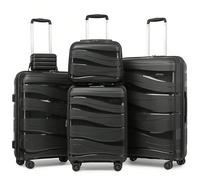 Melalenia - Ensemble de 5 valises rigides en polypropylène avec roulettes pivotantes - (Valise cabine extensible 20 po) (24 po 28 po) 1 : Ensemble de 5 bagages : 1 bagage cabine de 50,8 cm, 1 valise m