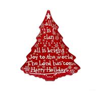 Melamine Holiday Serving Tray 37x43cm Shatterproof(Red)