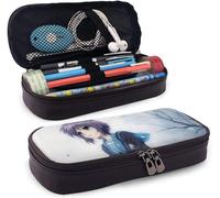 Melancholy Of Haruhi Suzumiya Trousse À Crayons En Cuir Grande Capacité Avec Fermeture Éclair Pour Étudiants Et Étudiants