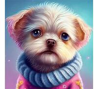 Mélancolie Animal Chien Puzzle 150 Pièces pour Adultes, 65x65cm Puzzles Classiques 150 pièces, DIY Activité Familiale Jigsaw Puzzle Jeux, Unique Décoration Murale de la Maison Cadeau