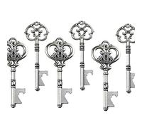 Mélangé 20 Extra Grands Ouvre-Bouteille de Forme Clés Clés Squelette en Argent Antique Faveur de Fête de Mariage - 2 Styles, 20 Ouvre-Clés (Argent Antique)