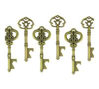 Mélangé 20 Extra Grands Ouvre-Bouteille de Forme Clés Clés Squelette en Bronze Antique Faveur de Fête de Mariage - 2 Styles, 20 Ouvre-Clés (Bronze Antique)