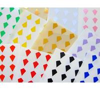 Mélange Couleurs 165 étiquettes, 10x7mm forme CERF-VOLANT, stickers autocollants, minilabel formes