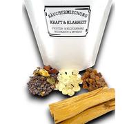 Mélange d’encens Force & CLARTÉ | Résine d’épicéa & de pin avec encens myrrhe & 3X Palo Santo | 100% Naturel Encens Résine | Haute qualité d’Autriche (170g, Mélange d’encens : Force et Clarté)