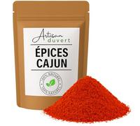 Mélange d’Épices Cajun 100g -paprika doux, piment, poivre Cayenne, ail, oignon, thym, origan, 3 poivres : noir,blanc,pimenté- Assaisonnement Barbecue Épicé et Fumé pour Viandes, Woks,Recettes Créoles