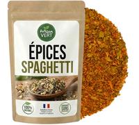 Mélange d’Épices Spaghetti 100g - piments doux et forts, ail, origan, sarriette, livèche, paprika,maïs,sel -Assaisonnement Saveur Méditerranéenne Italienne pour Pâtes, Sauces, Lasagnes