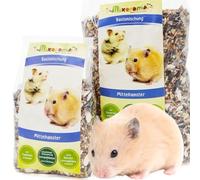 Mélange de Base Mixerama pour Hamster - Nourriture adaptée à l'espèce pour Hamster doré, Hamster en Peluche, Moyen, sans granulés - Taille : 500 g