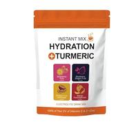 Mélange de boisson en poudre électrolyte avec vitamines C, D, zinc, curcuma et minéraux - Sans sucre, végétalien, sans gluten, faible en calories - 4 arômes: Fraise, Fruit du dragon, Mangue, Limonade