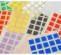 Mélange de coloris 165 mm, 10 étiquettes, de forme carrée, autocollants, Minilabel formes
