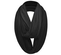 Mélange De Coton Jersey Uni Écharpe Tube - Noir