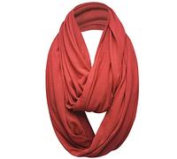 Mélange De Coton Jersey Uni Écharpe Tube - Rouge