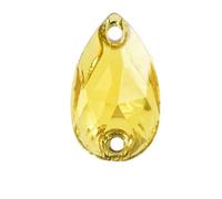 Mélange de couleurs de strass à coudre en forme de larme en résine à paillettes pour décoration de vêtements, robe, citrine, 17 x 28 mm, 30 pièces
