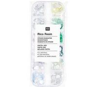 Mélange de Diamants en Strass de Couleur Pastel pour Résine - Ajoutez une Touche de Charme Délicat à Vos Créations - Rico Design Multicolore - Multicolore Multicolore