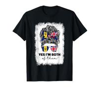 Mélange de Drapeau de la Barbade Britannique et de la Barbade T-Shirt