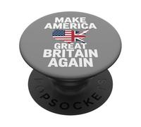 Mélange de Drapeaux américains Amusants - Make America Great Britain Again PopSockets PopGrip Adhésif