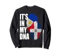 Mélange de Drapeaux dominicains et Philippines ADN Sweatshirt