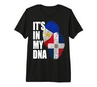 Mélange de Drapeaux dominicains et Philippines ADN T-Shirt Haut de Gamme