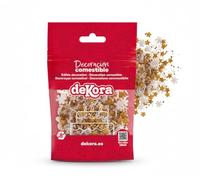 Mélange de flocons de neige et d'étoiles blanc et or par Dekora