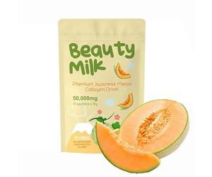 Mélange de Fruits Premium pour Boisson - 6 Saveurs de Fruits : Banane, Mangue, Fraise, Litchi, Matcha, Cantaloup, 10 Sachets de 18 g(Cantaloupe)