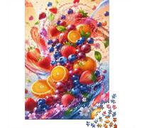 Mélange de Fruits Puzzle Mini 1000 Pièces pour Adultes | 38x26cm Carton Décor de Bureau Découpe Précise Cadeau Anniversaire Relaxation