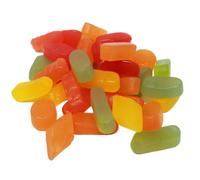 Mélange de gommes à vin sans sucre au goût fruité 4 couleurs assorties 175 g