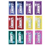 Mélange de menthe SMINT | 12 boîtes | à la menthe poivrée | au citron | à la fraise | aux baies | Bubblefresh | à l'eucalyptus | Sans sucre