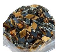 Mélange de mosaïque de verre de cristal, 100g Glass Mirror Mosaic Tiles Multicolor 1cm x 1cm DIY Craft Home Decor Supplies(Color-20)