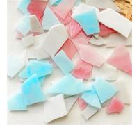 Mélange de mosaïque de verre de cristal, 100g Mica Mosaic Tiles Irregular DIY Craft Multicolor Glass Materials Home Decoration(Color-05)