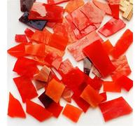 Mélange de mosaïque de verre de cristal, 100g Mica Mosaic Tiles Irregular DIY Craft Multicolor Glass Materials Home Decoration(Color-10)