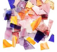 Mélange de mosaïque de verre de cristal, 100g Mica Mosaic Tiles Irregular DIY Craft Multicolor Glass Materials Home Decoration(Color-11)