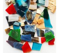 Mélange de mosaïque de verre de cristal, 100g Mica Mosaic Tiles Irregular DIY Craft Multicolor Glass Materials Home Decoration(Color-08)