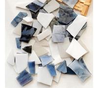 Mélange de mosaïque de verre de cristal, 100g Mica Mosaic Tiles Irregular DIY Craft Multicolor Glass Materials Home Decoration(Color-07)