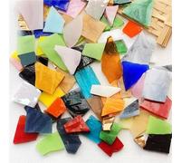 Mélange de mosaïque de verre de cristal, 100g Mica Mosaic Tiles Irregular DIY Craft Multicolor Glass Materials Home Decoration(Color-01)