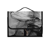 Mélange de peintures acryliques, texture marbre gris, art moderne, 1 trousse de toilette à suspendre, organisateur de maquillage, étui de rangement portable pour cosmétiques de voyage avec crochet