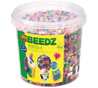 SES Creative – Perles à repasser Mélange Trendy, Boîte 9000 perles couleurs vives