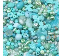 Mélange de perles acryliques de différentes formes 20 g, 2 à 45 mm - Perles d'espacement en vrac avec trou - Perles à enfiler - Perles pour la fabrication de bijoux, bracelets, colliers, vêtements