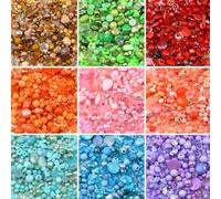 Mélange de perles acryliques de différentes formes 20 g, 2 à 45 mm - Perles d'espacement en vrac avec trou, perles à enfiler, perles pour la fabrication de bijoux, bracelets, colliers, vêtements