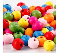 Creativ Company Perles en bois – Mélange de perles en bois