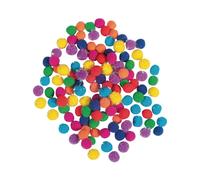 Mélange De Pompons, 7mm Ø, Arc En Ciel, Couleurs Assorties, 120 Pces