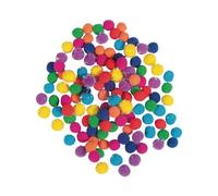 Mélange De Pompons, 7mm Ø, Arc En Ciel, Couleurs Assorties, 120 Pièces