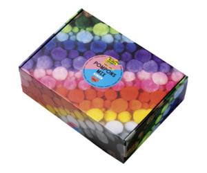 Mélange de pompons MULTICOLORE Jumbobox, 200g, assorti