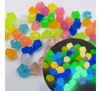 Mélange de roches pour aquarium,100/200 pièces/sac,décoration de poissons précieux,galets de charbon souterrains d'extérieur,lueur dans le noir,pochoir de jardin,RR2185 - Type A-200PCS