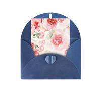 Mélange de roses pâles de couleur douce avec impression de roses - Enveloppes en papier perlé - 15,2 x 10,2 cm