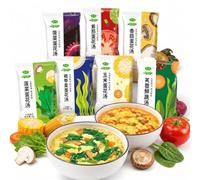 Mélange De Soupe Instantané 7 Saveurs, Paquet Varié - 35 Sachets Aux Œufs Et Légumes Lyophilisés, Rapide Facile For Petit-déjeuner, Repas Léger À Emporter