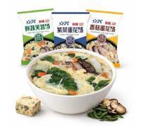 Mélange De Soupe Instantanée 3 Saveurs (8 G X 30 Sachets) - Repas Facile Lyophilisé Aux Champignons, Algues Et Légumes