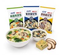 Mélange De Soupe Lyophilisée À 3 Saveurs : Œuf Aux Algues, Champignons, Légumes Mélangés (30 Sachets) - Chaude Instantanée For Des Repas Rapides