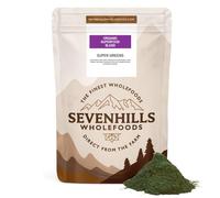 Mélange de super verts biologiques avec spiruline, chlorelle, herbe de blé, herbe d'orge | Soutient la peau, l'immunité | 200g, 40 portions | Poudre de superaliments verts de Sevenhills Wholefoods