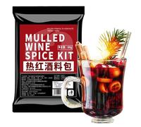 Mélange D'épices Authentique pour Vin Chaud, 4 Sachets Pour Vin Chaud Et Cidre De Pomme Chaud, Mélange de Punch D'hiver Entièrement Naturel à la Cannelle et Au Romarin,