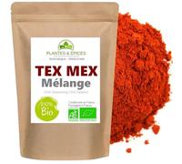 Mélange Epices Tex Mex BIO 100g Cuisine Mexicaine Chili (Tacos, Fajitas, Burger) - Sachet Fraîcheur Biodégradable Refermable (100G)