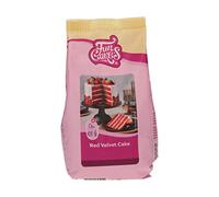 Mélange FunCakes pour Red Velvet Cake : gâteau bien moelleux et moelleux avec une légère saveur de chocolat, couleur rouge parfaite, convient également pour les cupcakes Red Velvet, Halal. 500 g.